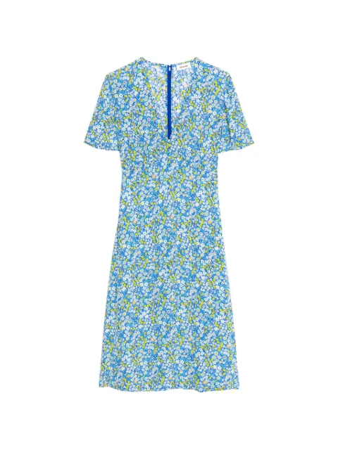 Zadig&Voltaire Rhodral floral-print V-neck midi dress Blue WWDR02718