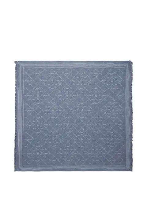 Zadig&Voltaire Liz denim monogram scarf Blue OWSC01548