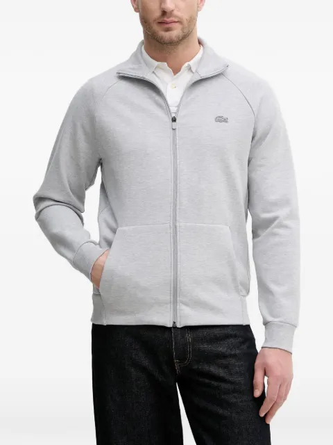 Lacoste logo-patch zip-up sweater Grey SH9559