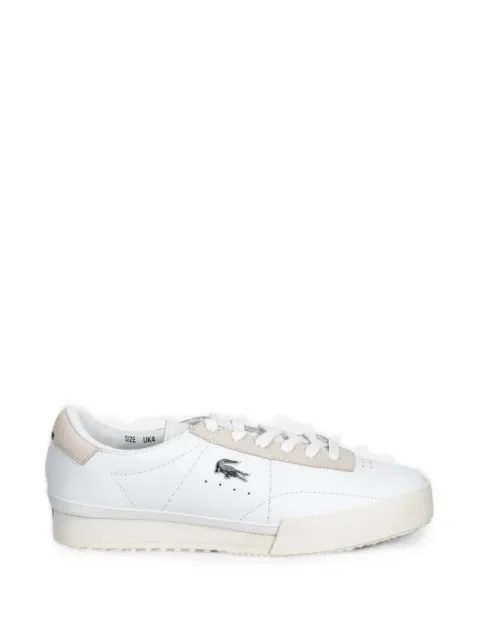 Lacoste Aura logo-plaque suede-trim sneakers White 50SFA0156