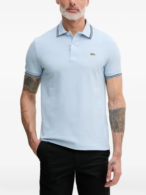 Lacoste L.12.12 striped-trim logo-patch polo shirt Blue PH9875