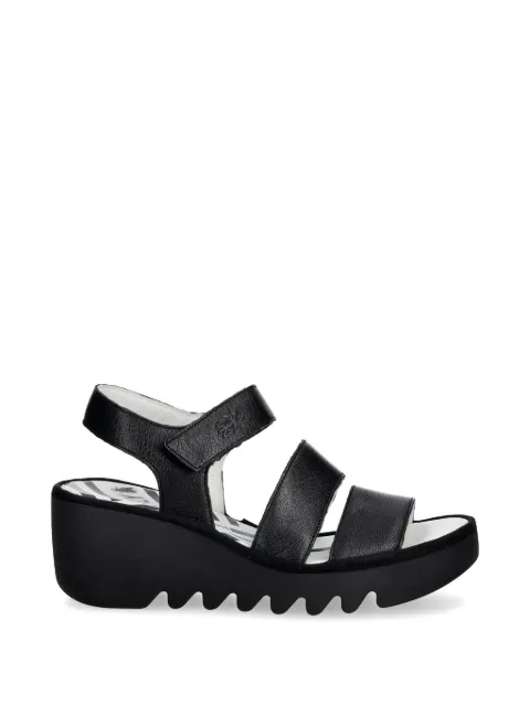 Fly London touch-strap wedge sandals Black P501575001