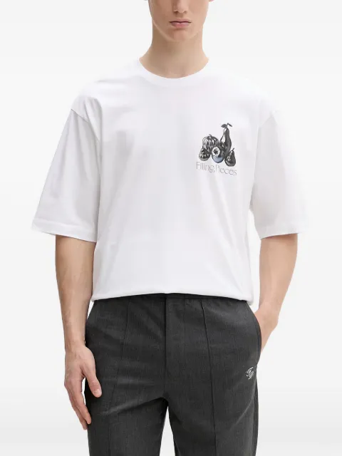 Filling Pieces Boxy Chrome Fruit logo-print T-shirt White 412620501291