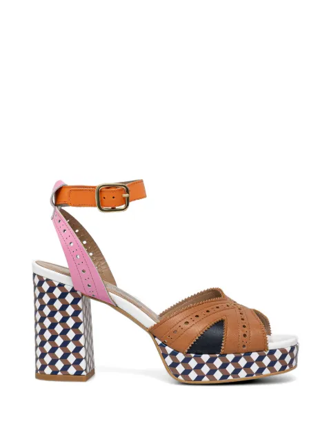 Fly London perforated platform pumps Brown P145454000
