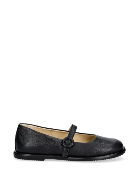 Fly London buckle-fastening leather ballet flats Black P145412003