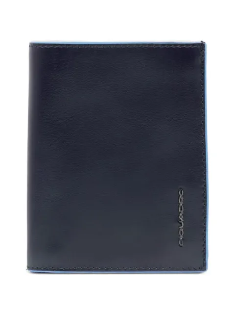 PIQUADRO trifold leather wallet Blue PU1740B2R