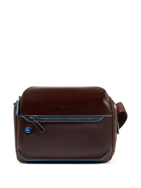 PIQUADRO personalizable leather crossbody bag Brown CA6900B2