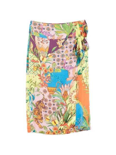 LIU JO tie-detail midi skirt Yellow WA6483T471A