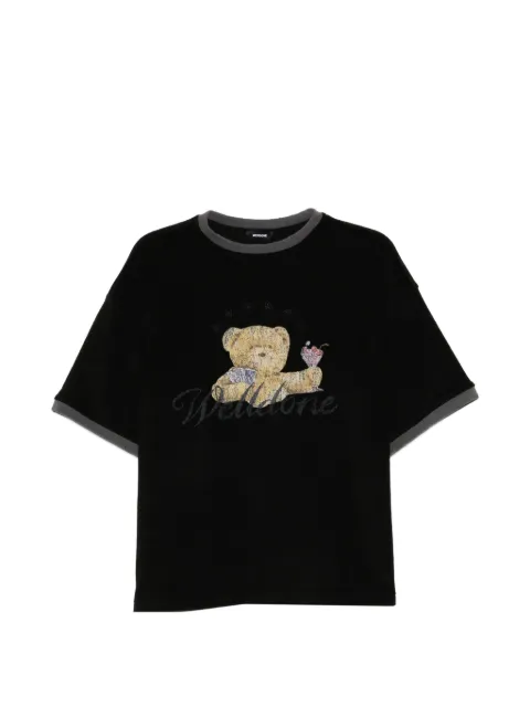 We11done teddy-bear print T-shirt Black WDTT126771UBK