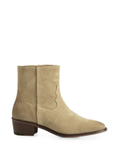 Zadig&Voltaire Tex low suede ankle boots Neutrals SWCT02173