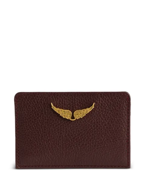 Zadig&Voltaire ZV Pass grained leather cardholder Brown LWSG00001