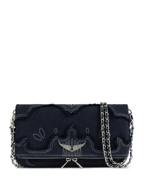 Zadig&Voltaire Rock denim clutch Blue LWBA04544