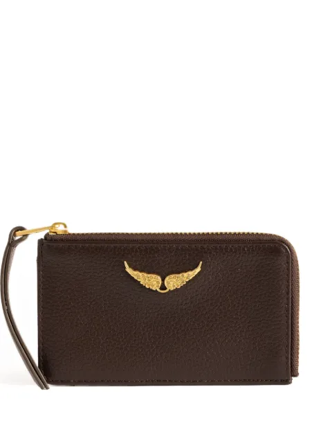 Zadig&Voltaire ZV grained leather cardholder Brown LWSG00011