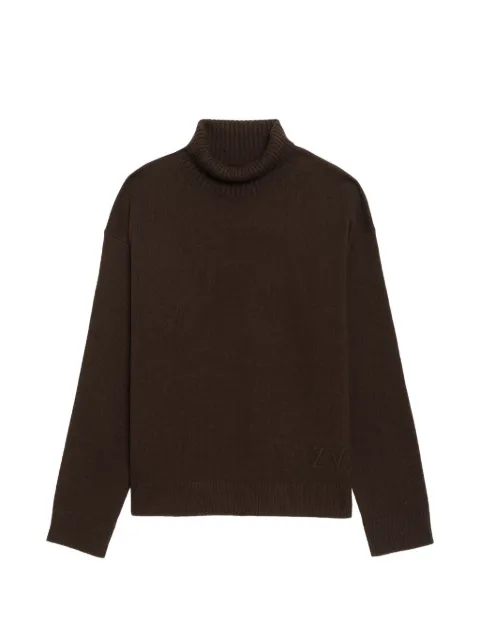 Zadig&Voltaire Nalmo jumper 100% merino wool Brown KMSW01870
