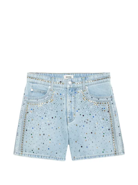 Zadig&Voltaire Sadys strass-embellished denim shorts Blue WWBS01178