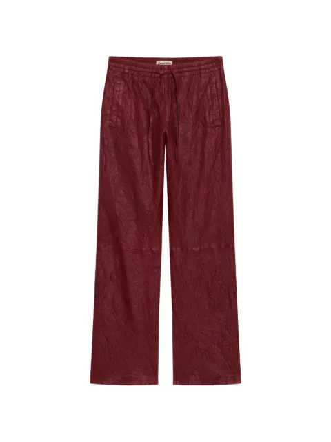 Zadig&Voltaire Pocha crinkled leather pants Red RWPA01106