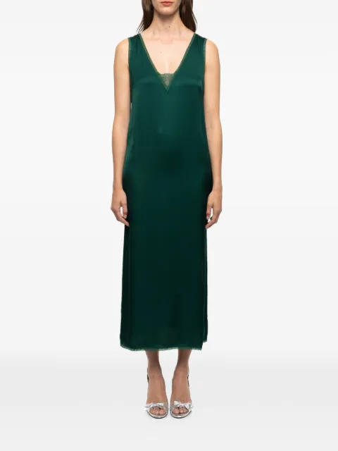 Zadig&Voltaire Renzo satin dress Green WWDR02774