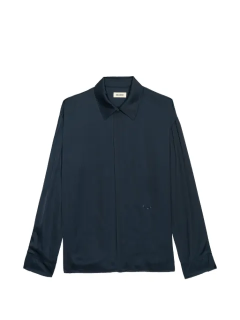 Zadig&Voltaire Tyrica satin shirt Blue WWSH02366
