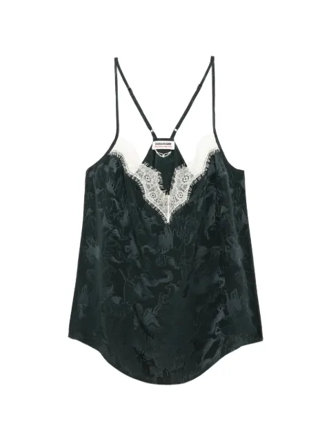Zadig&Voltaire Cespa jac horses camisole Green WWCR01332