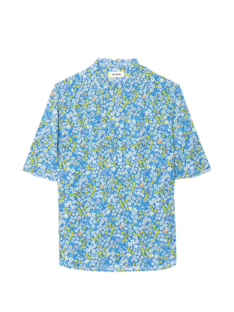Zadig&Voltaire Topher floral-print blouse Blue WWTO02038