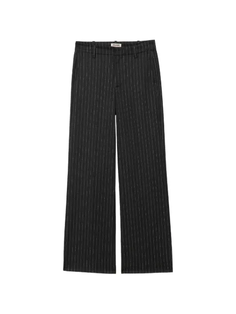 Zadig&Voltaire stripe-pattern trousers Black WWPA01905