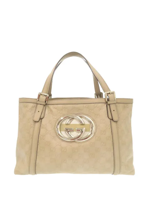 Gucci Pre-Owned 2000-2015 Guccissima Web Dialux Britt tote bag Neutrals NPOJIKD6OY7D1J2A