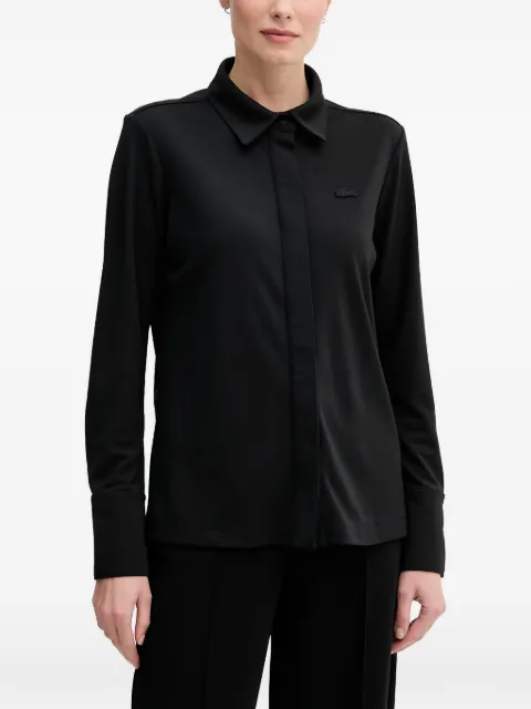 Lacoste logo-patch long-sleeve shirt Black CF2631