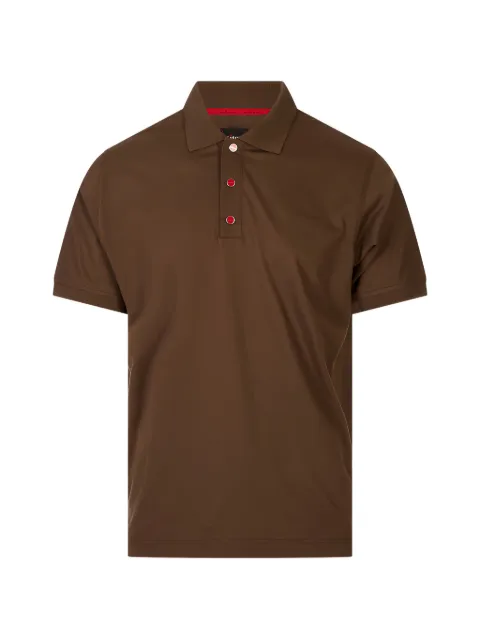 Kiton short-sleeve cotton polo shirt Brown UMK1090