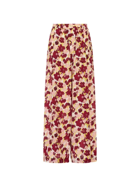 Marni Secret Bouquet-print trousers Red PAMA0639A0UTSG48