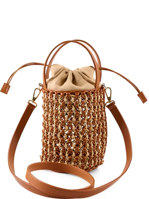 Rodo Rebecca woven-design tote bag Brown B088450694