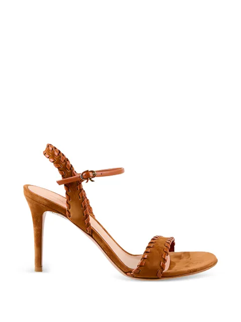 Gianvito Rossi whipstitch-trim suede sandals Brown G3274885RICXNC