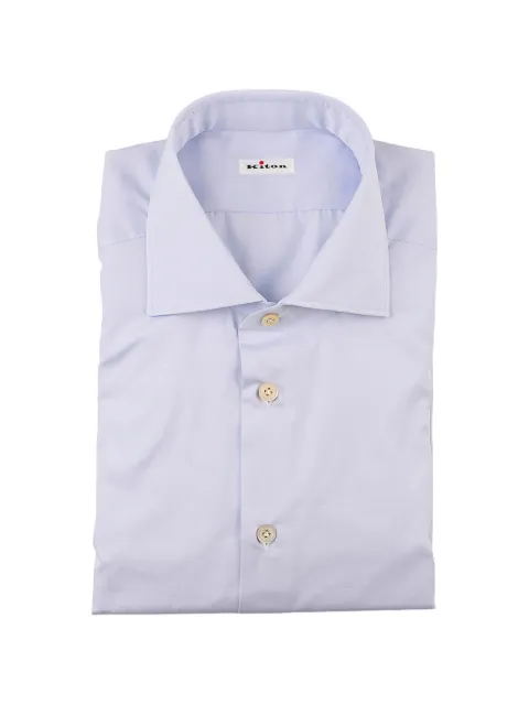 Kiton spread-collar button-up shirt Blue UCCH09604