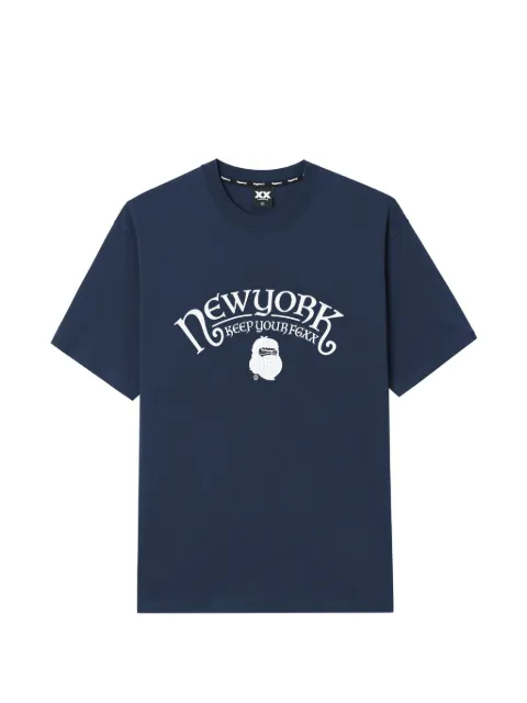 FINGERCROXX graphic-print T-shirt Blue FFXTEM01336X