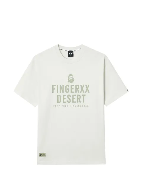 FINGERCROXX logo-print T-shirt Neutrals FFXTEM01326X
