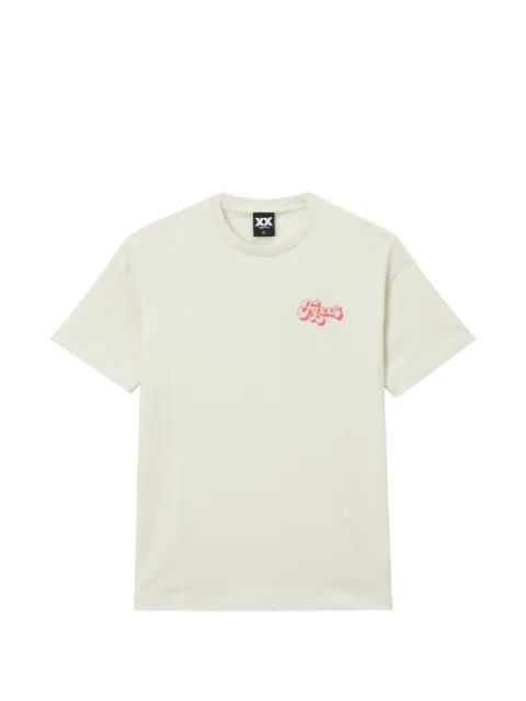 FINGERCROXX logo-print cotton T-shirt Neutrals FFXTEW01401X
