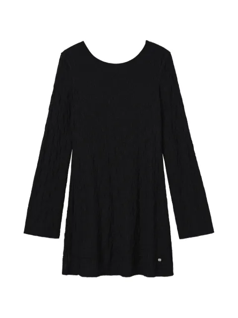 b+ab crinkled long-sleeve mini dress Black 6S632AS
