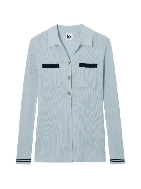 b+ab ribbed-knit button-up cardigan Blue 6S315AS