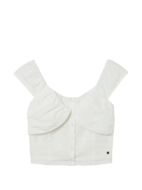 b+ab broderie-anglaise blouse White 6S139BS