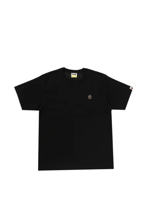 A BATHING APE® Ape Head embroidered T-shirt Black 001TEM301301M