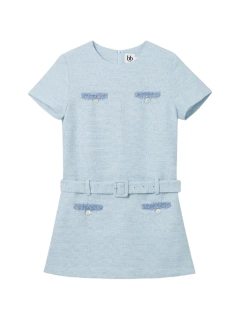 b+ab distressed-detail mini dress Blue 6S145AS