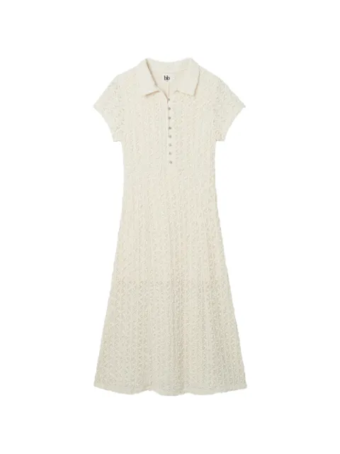 b+ab textured button-front midi dress Neutrals 6S631AS