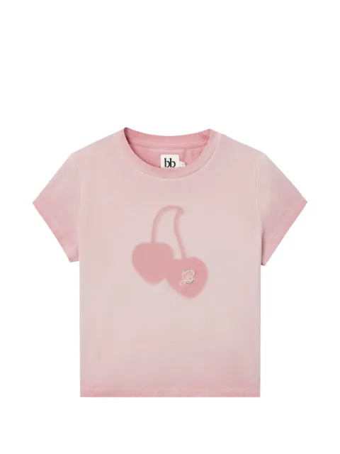 b+ab cherry-print crystal-embellished T-shirt Pink 6S621AS