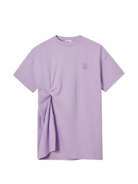 b+ab cat-print gathered T-shirt Purple 6S655AS