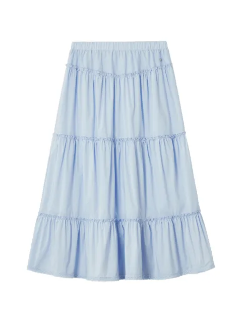 b+ab tiered ruffled midi skirt Blue 6S164AS