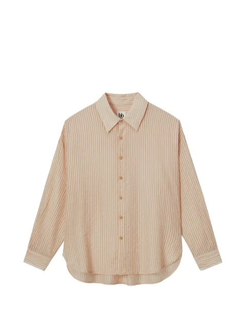 b+ab striped-pattern long-sleeve shirt Neutrals 6S138AS