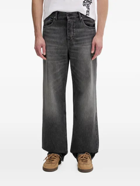 Karl Lagerfeld Jeans logo-patch straight-leg jeans Grey B2M101161FU