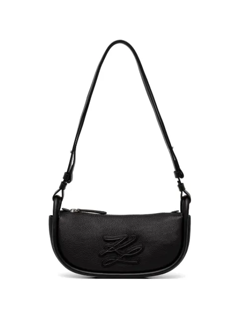 Karl Lagerfeld logo-patch crossbody bag Black B2W302351AV