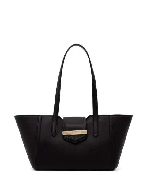 Karl Lagerfeld logo-plaque pebbled tote bag Black B2W30108992