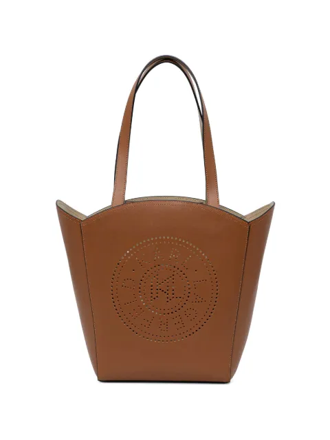 Karl Lagerfeld perforated-logo tote bag Brown B2W300131UR