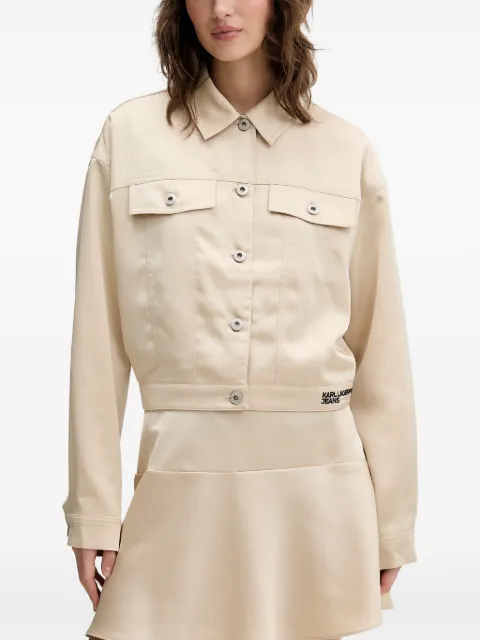 Karl Lagerfeld Jeans satin cut-out jacket Neutrals B2W140312MW